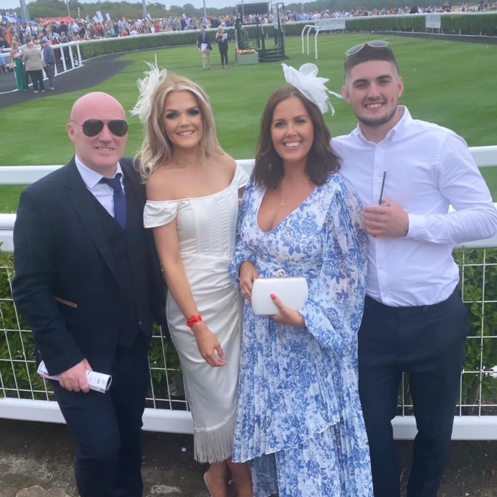 Chris and Dylan at the races